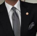 Gray Shades Tie - 8 cm - With Pocket Square