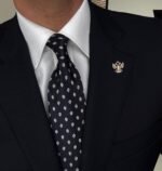 Black Blue Shapes Tie - 8 cm