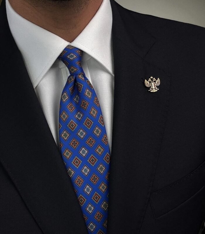 Milano Blue Tie - 8 cm