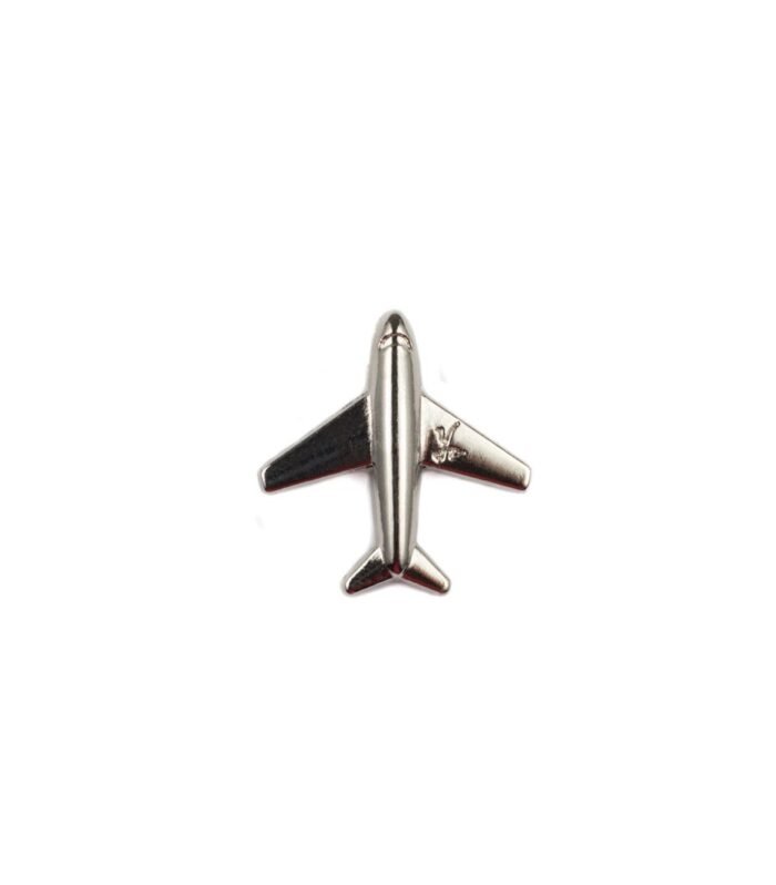 Plane Lapel Pin - Silver
