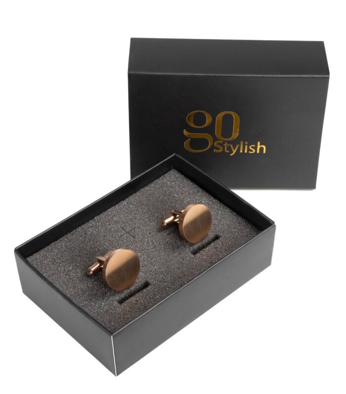 Cufflinks (Round) - Rose Gold