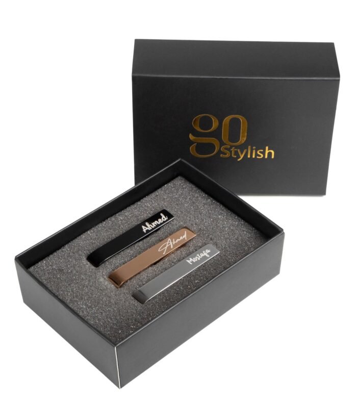 Tie Bar Set (3 PCs) with Laser Engraving