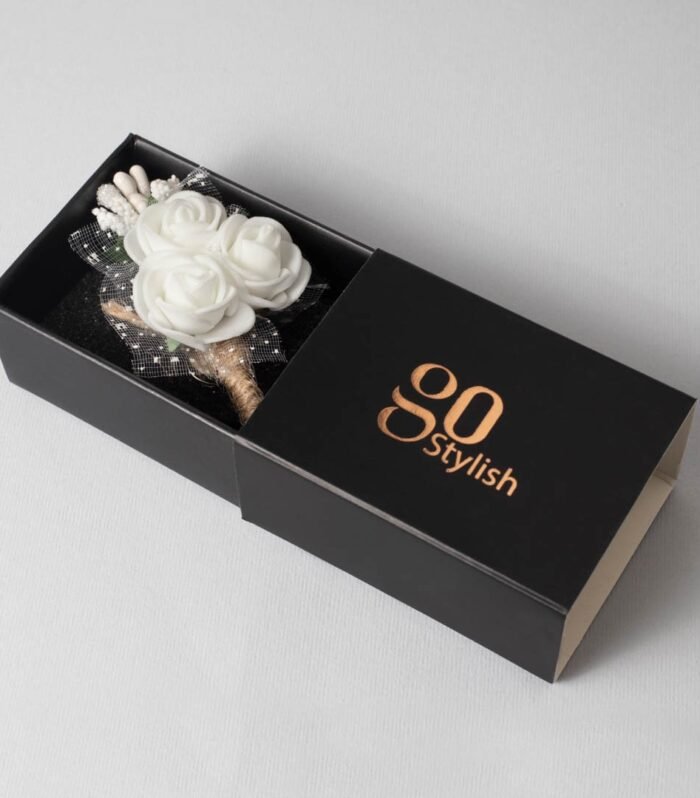 White Flower Lapel Pin