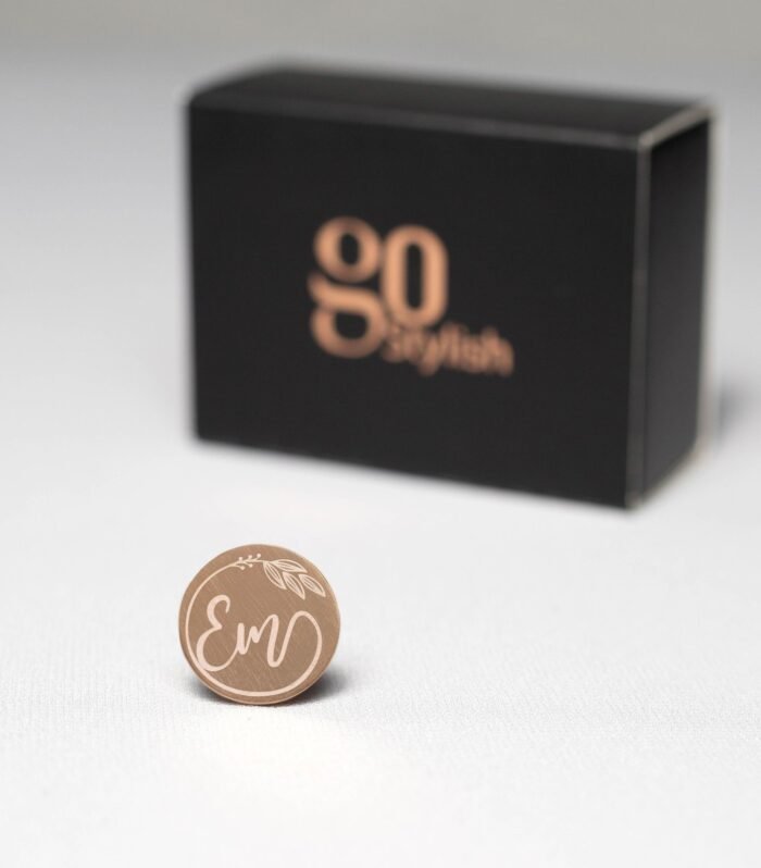 Lapel Pin Rose Gold - Laser Engraving
