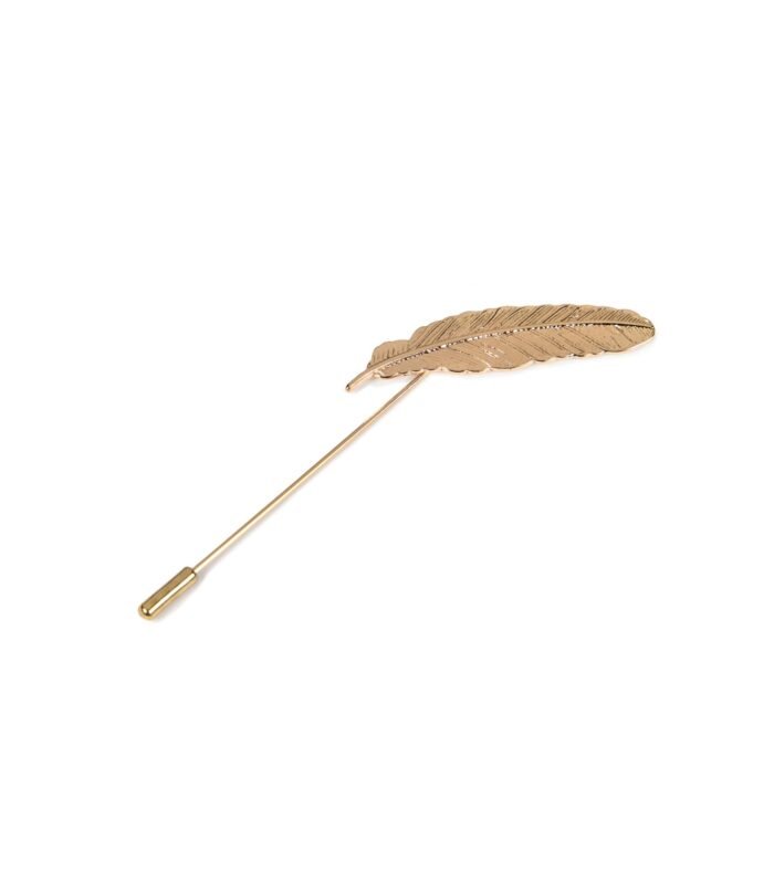 Classy Quill Lapel Pin - Gold