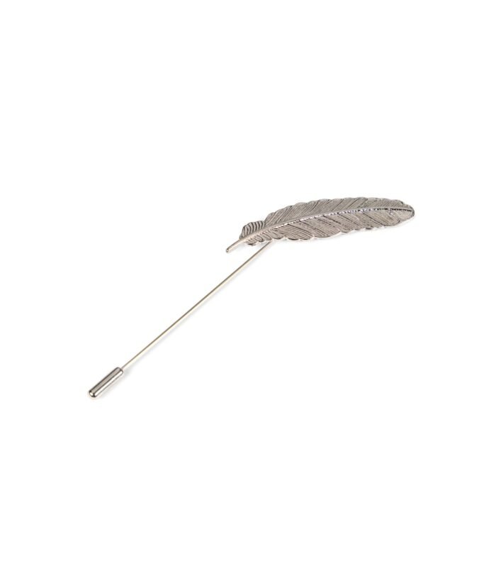 Classy Quill Lapel Pin - Silver