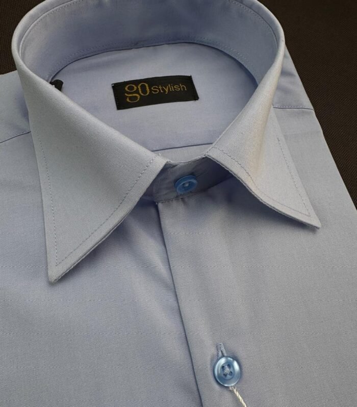 Baby Blue Business Shirt With MDC