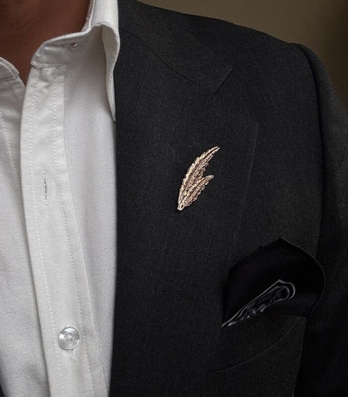 Quill (Double) Lapel Pin - Rose Gold