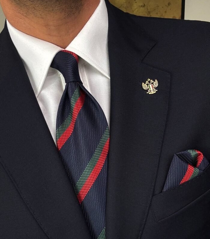 Navy Prime Tie - 8 cm - With Pocket Square