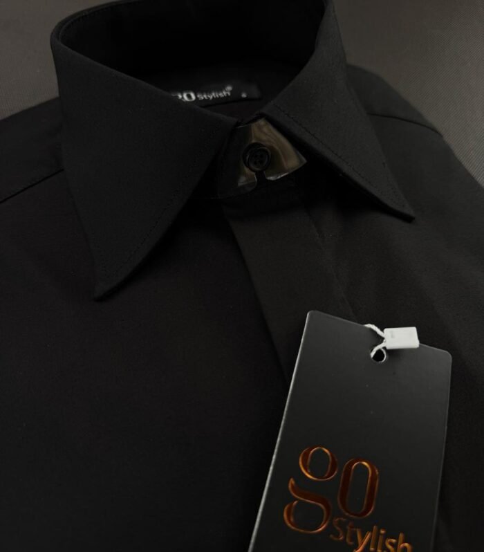 Black Business Shirt With MDC ”French Cuffs”