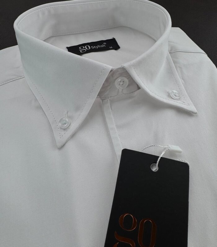 White Button Down Shirt With MDC