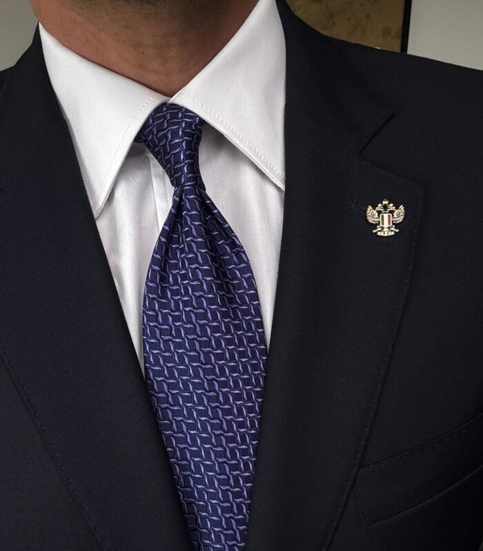 Purple & Blue Tie - 8 cm