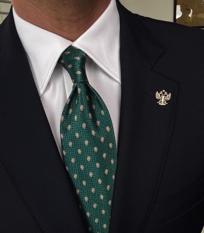Green Shapes Tie - 8 cm