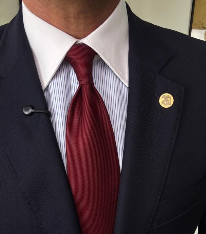 Minister Burgundy Tie - 8 cm - With Pocket Square