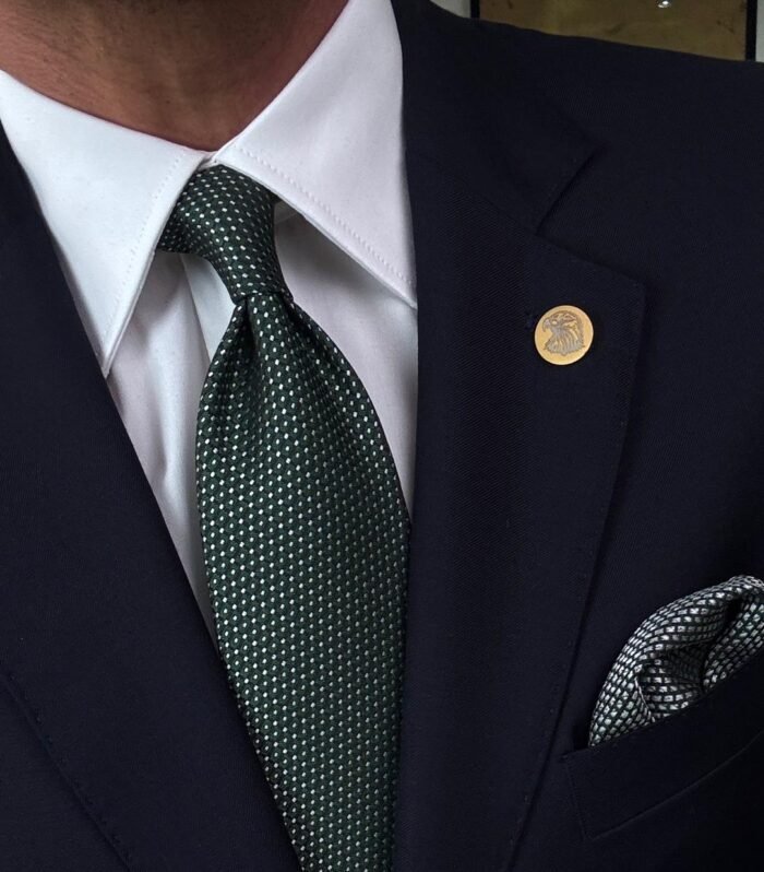Elite Olive Tie - 8 cm - With Pocket Square